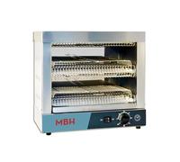 MBH - Toaster Professionnel INOX Électrique Double CHR/Restauration. Grille-pain industriel 2 Niveaux pour Snack.