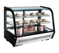 MBH - Vitrine de refroidissement professionnelle compacte pour comptoir, 100 l, pour la restauration, vitrine de table industrielle à 3 niveaux pour bar, café, pâtisserie.