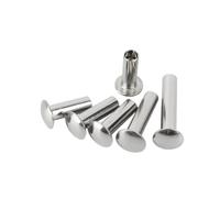 MBHHU 10/20 pièces M4 M5 M6 Vis à Riveter tête Plate Ronde en Acier Inoxydable 304, Tige Semi-Creuse, diamètre = 4 mm - 10 (6, (20 pièces))(13mm,M4-(20pcs))