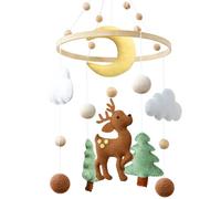 Mbile - Carillon éolien pour bébé - Motif cerf - En bois - Pour lit de bébé - Cadeau pour bébé