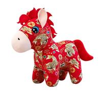 Mbiyhgta Animal en peluche - Décoration douce traditionnelle, jouet en peluche de l'année du cheval pour enfants, canapé, lit, bureau, fête, enfants, sœurs, amis, collectionneurs, petite amie
