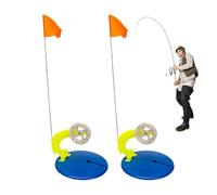 Mbiyhgta Astuce De Pêche sur Glace | 2pcs Drapeaux De Pêche sur Glace pour Plateforme De Pêche Automatique - Drapeau Orange De Plate-Forme De Pêche Détachable
