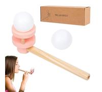 Mbiyhgta Boule de Pipe Flottante - Jeu d'apprentissage avec Pipe de soufflage et Balle Flottante, Jouet éducatif pour favoriser Le contrôle de la Respiration et l'équilibre | Jeu Familial Amusant po