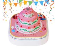 Mbiyhgta Cake Memo Calendar 2026 - Fun 3D Mini Desk Notepad, Layered Pad with Decorative Shape, Colorful Tear-Away Pages for Planning & Writing | Holiday Present for Bedroom Classroom Decor