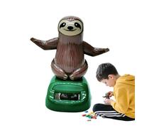 Mbiyhgta Décor Tableau Bord - Statuette Animale Solaire, Ornement Auto Résistant Climat, Accessoire Intérieur Forme Paresseux, Objet Bureau Polymère ABS Solide | Gadget Véhicule pour Hommes & Femmes