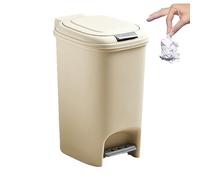 Mbiyhgta Garbage Can - Step Trash Bin, Hands Free Container | Quiet close lid with removable inner bucket, durable body crafted to manage daily waste and maintain hygiene for indoor household spaces