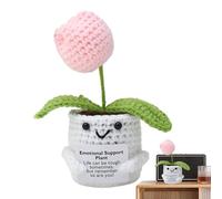 Mbiyhgta inspirante - Positive légère en Tricot, Fil Soft Durable, Taille Portable compacte pour Le Bureau | Crochet Flower Figure pour Motivation Quotidienne, décoration de Bureau, Cadeau, Homme