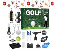 Mbiyhgta Jouet de l'Avent de Noël 2025, 24 jours, accessoires de golf, calendrier de l'avent, décoration de Noël pour fils, famille, amis, filles, mari, femmes, adolescents, hommes