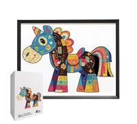 Mbiyhgta Puzzle en Bois,Décoration Éducative en Forme de Cheval | Puzzles en Bois pour Adultes - pour Voyage, Route, Avion, Voiture, en Attente, Famille, Grands-Parents et Petits-
