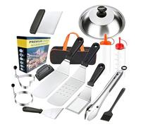 Mbiyhgta Set De Grill - Accessoires De Cuisson Portatifs pour BBQ | 14 Pièces en Acier Inoxydable Portable pour Légumes Grillades Jardin Camping Brochettes De Crevettes Et Viande