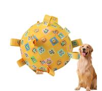 Mbiyhgta Soccer Ball Dog Toy with Straps,Indestructible Dog Toy - Dog Toy Ball with Straps, Chew Toys Ball | Soccer Ball Toy, Toy with Straps, Durable Dog Water Balls for Small Medium Breed,