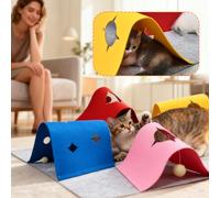 Mbiyhgta Tapis Interactif pour Les Chats,4-en-1 Tapis de Jeu à Tunnel pour Les Animaux | Tunnels d'Activité pour Animaux Domestiques | pour Intérieur Extérieur Chambre Salon Enrichissement Anti-Ennui