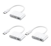 MBKSTCGDC 1-5 pcs Type C vers lecteur de carte SD OTG USB Câble Mini lecteur de carte SD/TF Adaptateur de transfert de données (Type-C Blanc3)
