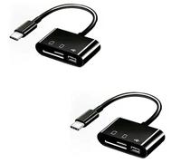 MBKSTCGDC 1-5 pcs Type C vers lecteur de carte SD OTG USB Câble Mini lecteur de carte SD/TF Adaptateur de transfert de données (Type-C Noir2)