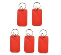 MBL Badge RFID 13,56 MHz UID Modifiable - Compatible Android NFC - Porte-Clé Étanche IP67 - pour Accès Immeuble, Bureau, Parking - Multi Couleurs - Lot 2 ou 5 (5, rouge)
