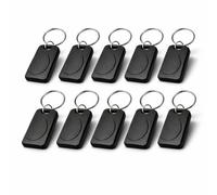 MBL Badge RFID 13,56 MHz UID Modifiable - Compatible Android NFC - Porte-Clé Étanche IP67 - Pour Accès Immeuble, Bureau, Parking - Multi Couleurs - Lot 2/5 ou 10 (10, Noir)