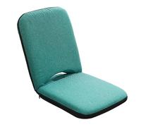 MBNKMEBU Chaise de sol avec support dorsal pour adultes, chaise de sol japonaise rembourrée avec 5 positions réglables, chaise de jeu pliable pour lire, regarder et faire du yoga (vert)