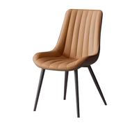 MBNKMEBU Chaises de Salle à Manger Modernes, chaises de Cuisine avec Coussin d'assise et Dossier en Similicuir, chaises rembourrées sans accoudoirs for Salon ou Restaurant(Bruin)