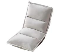 MBNKMEBU Fauteuil de Jeu Pliable et réglable en 5 Positions for Adultes, idéal for la Lecture, Les Jeux et la méditation.(Bianco)