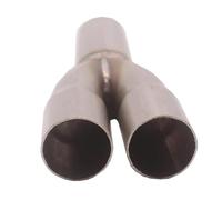 MBPBVRVAF Embout Échappement Entrée 1,5" ID Simple Sortie 1,75" OD Acier Inoxydable 2-1 Collecteur De Fusion D'échappement Double Embout Silencieux