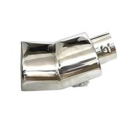 MBPBVRVAF Embout Échappement Entrée Universelle 1.5 À 2.25 Pouces Carré Réglable Embouts Silencieux D'échappement Voiture Tuyaux Sortie D'échappement Embout Silencieux(Silver Curved)