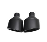 MBPBVRVAF Embout Échappement Entrée Universelle 63mm Sortie 152 * 98mm 2.5 Pouces 1 Paire Ovale Incliné Silencieux Queue en Acier Inoxydable Embout D'échappement Embout Silencieux(LR-Matte)
