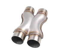 MBPBVRVAF Embout Échappement Universel 2.25 ''2.5'' 3 ''entrée/Sortie 1pc X-Pipe Embout De Silencieux D'échappement De Voiture À Quatre Voies Embout Silencieux(2.25inch)