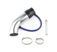 MBPBVRVAF Entrées Bouclier Thermique Universel Aluminium pour Voiture 3 Pouces 75mm Système D'admission d'air Froid Tube Tuyau D'induction Turbo Argent Noir Rouge Tuyau D'admission d'air(2)