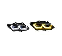 MBPBVRVAF Feux Avants Voiture Phare 1 Paire pour La Série 3 E92 E93 pour M3 2007-2010 Ensembles De Phares De Voiture LED Phares De Projecteur Bicolores Version avec AFS Phares Avant Ensemble