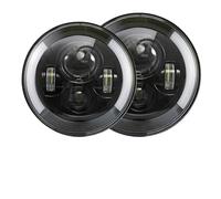 MBPBVRVAF Lot De 2 Phares Universels À LED 7" Pour Suzuki Pour Samurai 4x4 Phares De Voiture Tout-terrain Feux De Croisement Et De Route Feux De Croisement H4 Phare Assemblage(2 pcs Half-7inch)