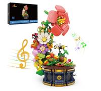 MBricklayer Boîte à musique 20126 - Collection botanique - Motif insectes - Décoration d'intérieur - Pour anniversaire, Saint-Valentin, Noël, Nouvel An - Pour adultes, mamans et filles de 6 à 12 ans