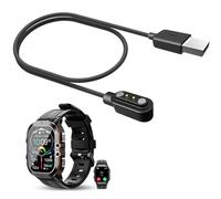 MBROS Compatible Pour Cable USB Compatible Pour Smartwatch OUKITEL Montre Connectée Homme 1.96'' BT20 (Noir)