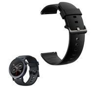 MBROS Compatible pour Mode Silicone Classique Bracelet De Remplacement Compatible pour CMF by Nothing Watch Pro 2 Montre connectée 1.32" D398 (Noir)