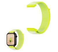 MBROS Compatible pour SaveFamily SaveWatch Plus, Nylon Élastique Classique Bracelet De Remplacement Compatible pour SaveFamily SaveWatch Plus Montre connectée Enfant 1,72 Pouces (Jaune clair)