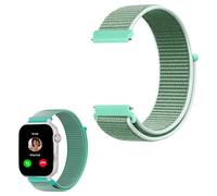 MBROS Compatible pour SaveFamily SaveWatch Plus, Nylon Élastique Classique Bracelet De Remplacement Compatible pour SaveFamily SaveWatch Plus Montre connectée Enfant 1,72 Pouces (Mer bleue)