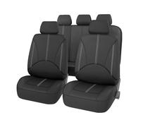 MBROS Housse De Siège Auto Universelle SN-1702-9PCS-Noire 5 Places Compatible avec La Plupart des Voitures Tissu Élastique Respirant Et Confortable Housses Siège Protection