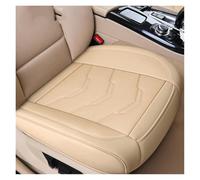 MBROS Housse De Siège De Voiture Universelle en Cuir PU 1 Pièce Tapis De Protection pour Sièges Intérieurs Quatre Saisons Housses Siège Protection(1pc Front Beige)