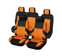 MBROS Housses De Protection Universelles pour Sièges Auto pour Saab 2 3 Ou 5 Places pour Intérieur De Voiture Housses Siège Protection(Orange-9PCS)