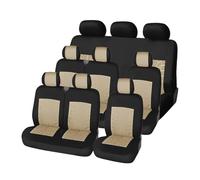 MBROS Housses De Siège De Voiture Universelles 3 Ou 9 Pièces Adaptées À L'intérieur De La Voiture Housses Siège Protection(BEIGE-9PCS)