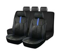 MBROS Housses De Siège Universelles pour Voiture Compatibles avec La Plupart des SUV Camions Accessoires De Voiture en Cuir Unisexes Et Sportifs Housses Siège Protection(Blue 9 pcs)