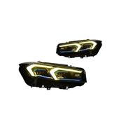MBROS Phare Assemblage Phare LED DRL Voiture pour Série 3 G20 G28 2019-2021 2022 Clignotant Feux Route Lentille Projecteur DRL Dorée pour LCI Pare-Chocs(L Gol)