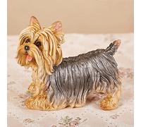 MBROS Statue de Yorkshire Terrier en Résine, Décoration de Jardin, Animal, Coloré
