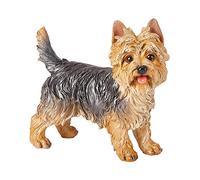 MBROS Statues de Jardin d'animaux, Statue de Yorkshire Terrier en résine Ornements de Chien de Simulation Statue de Chien Salon Ameublement Décorations de Jardin en Plein air