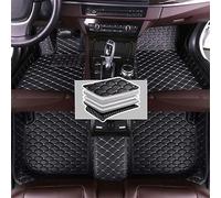 MBROS Voiture Tapis de Sol pour Ford Explorer V (SUV) 2011 2012 2013 2014-2019, Cuir PU Couverture complète Antidérapants Imperméables SaisonsMoquettes Tous Temps Protection Tapis,G Black Beige