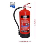 MBS FIRE Extincteur À Mousse 9 L DIN EN 3 A/B 27A 233B 9LE