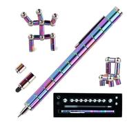MBS-HUB Stylo à bille magnétique, stylo magnétique de décompression pour anniversaires, stylo à bille magnétique multifonction pour réduire l'anxiété, le stress, cadeaux de Noël fantaisie (coloré)