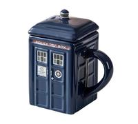 MBSM Creative Mug - Tasse en céramique avec couvercle pour café, thé et autres boissons - Tasse carrée de 445 ml