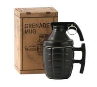 MBSM Tasse créative de 266 ml, tasse de grenade à la main, tasse à café grenade à la main, tasse à bière 3D, tasse à cappuccino amusante, tasse à thé avec couvercle, cadeau amusant