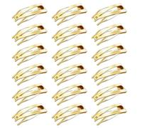 Mbsomnus 18 Pièces Pinces à Cheveux à Double Griffe Pinces à Cheveux à Pression en Métal Hair Barrettes Women Hair Clips for Hair Making Girls Hair Styling Salon Hair Accessories (Or KC)