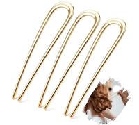 Mbsomnus 3 Pièces French Hair Pin Métal 14 x 3.5cm French Pin Hair Doré Hair Pin Forme de U Epingle Cheveux Femme pour Femmes Tous Types de Cheveux Bouclés Raides et Épais